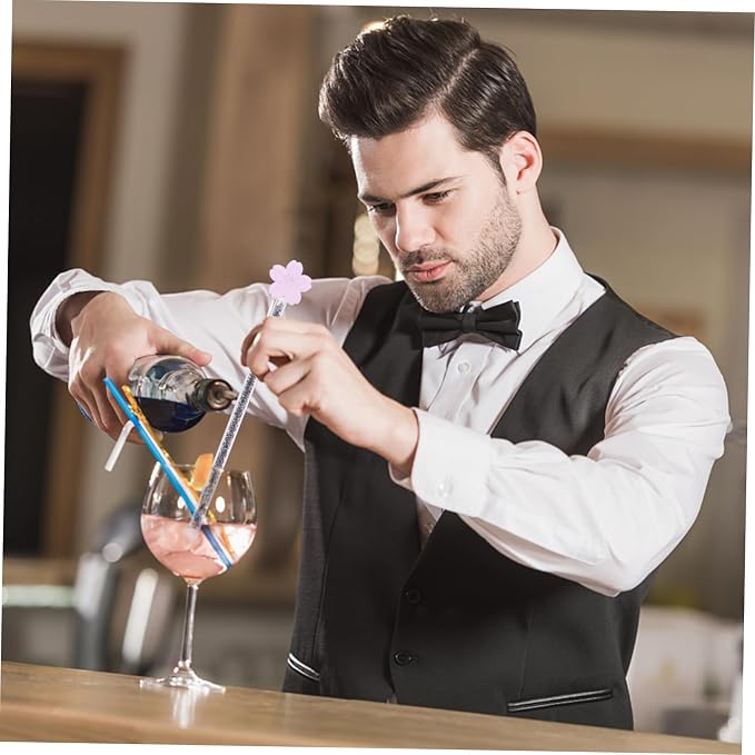 Flower Design Glass Stirring Rod - Image 2