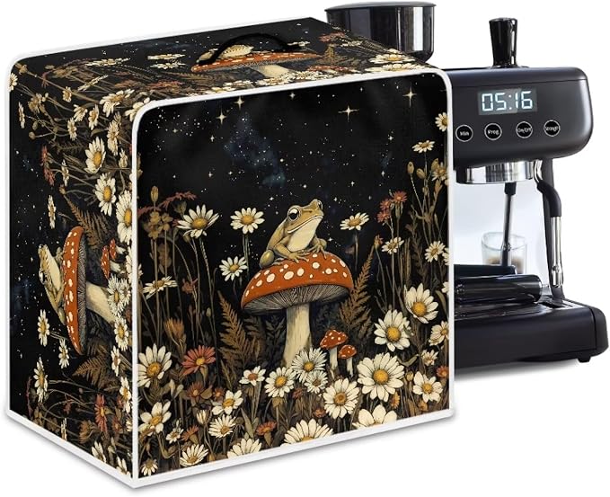 Frog Mushroom Daisy Coffee Machine Covers Anti Dust Covers by Kathyboom