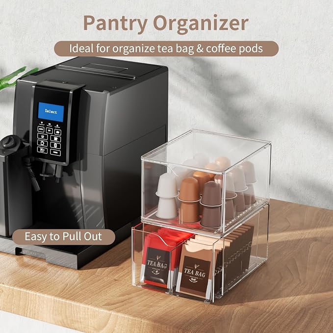 2 Pack Clear Tea Bag Organizers - Image 4