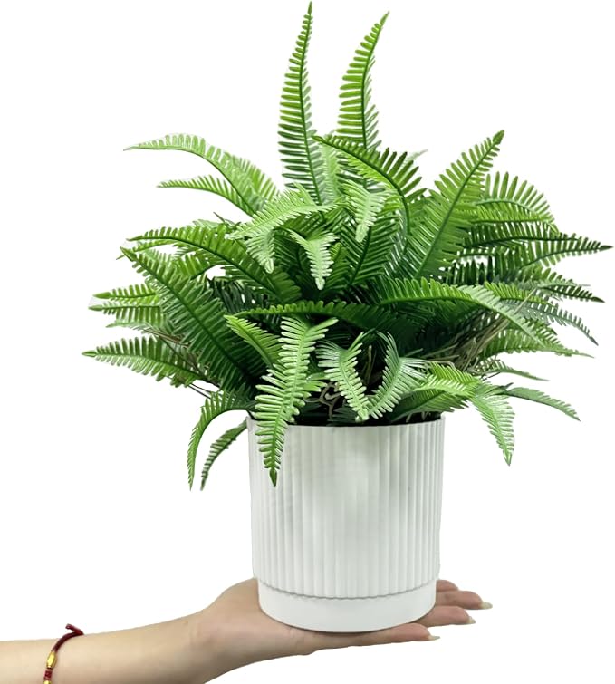 Coferset Small Fake Plant Fern Potted Artificial Plants - Image 5