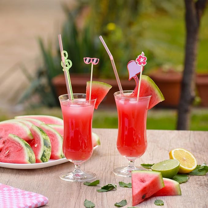 Patelai 100pcs Hawaiian Luau Summer Assorted Picks Tropical Cocktail Bamboo - Image 5