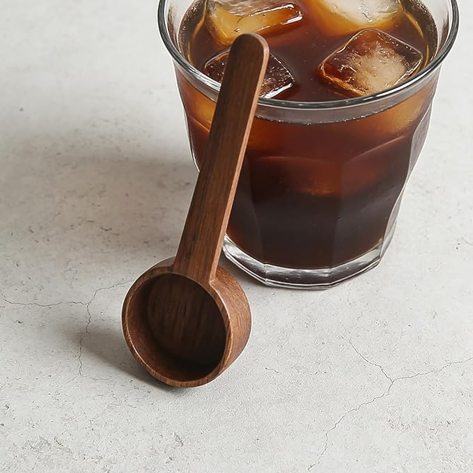 SUPVOX 2pcs Wear-resistant Small Wooden Coffee Scoops 8g Capacity Short Handle - Image 6