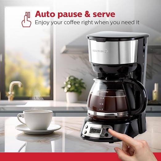 Holstein Housewares 5-Cup Programmable Coffee Maker, 25oz Drip Coffee Machine - Image 6