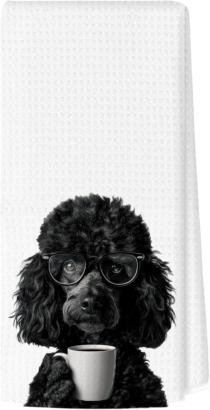 Funny Labradoodle Kitchen Towels, Dog Kitchen Accessories, Dog Chef Gifts by Unknown