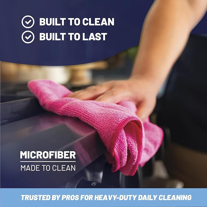MW Pro Microfiber Cleaning Cloth | Blue | 36 Pack | 16” x 16” | All Purpose - Image 4