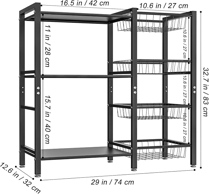 Hastatii Storage Rack Kitchen Baker's Rack - Image 3