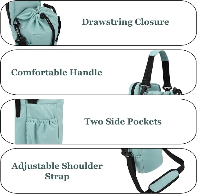 Water Bottle Holder with Strap, 32/40oz Insulation Water Bottle Carrier Bag - Image 4