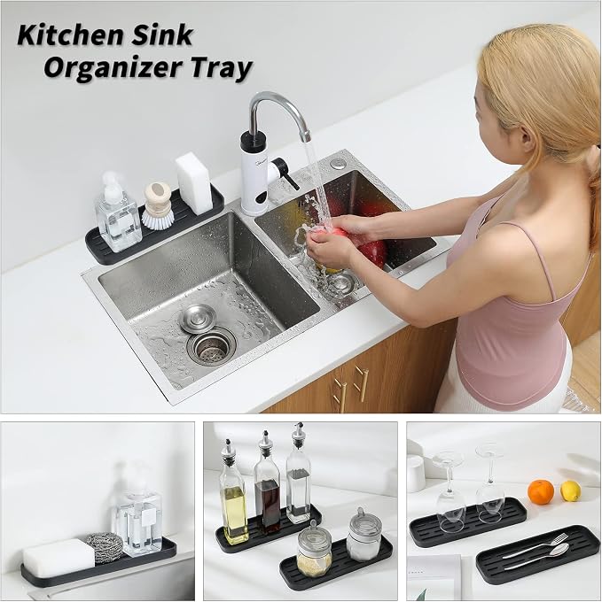 MicoYang Silicone Kitchen Sink Organizer Tray - Image 3