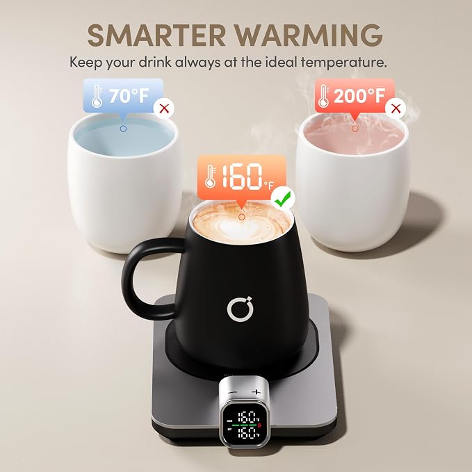 2Pcs Heated Coffee Mug Warmer & IKAGO Mug Set - Image 9