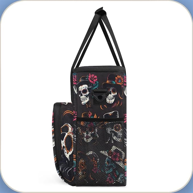 Mexican Day Of The Dead Funny Sugar Skull Coffee Maker Carring Bag, Large - Image 4