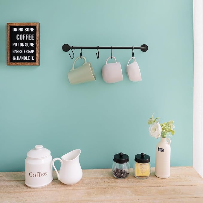 Mkono Mug Holder Wall Mounted Coffee Cup Rack Hanger Modern Metal - Image 3