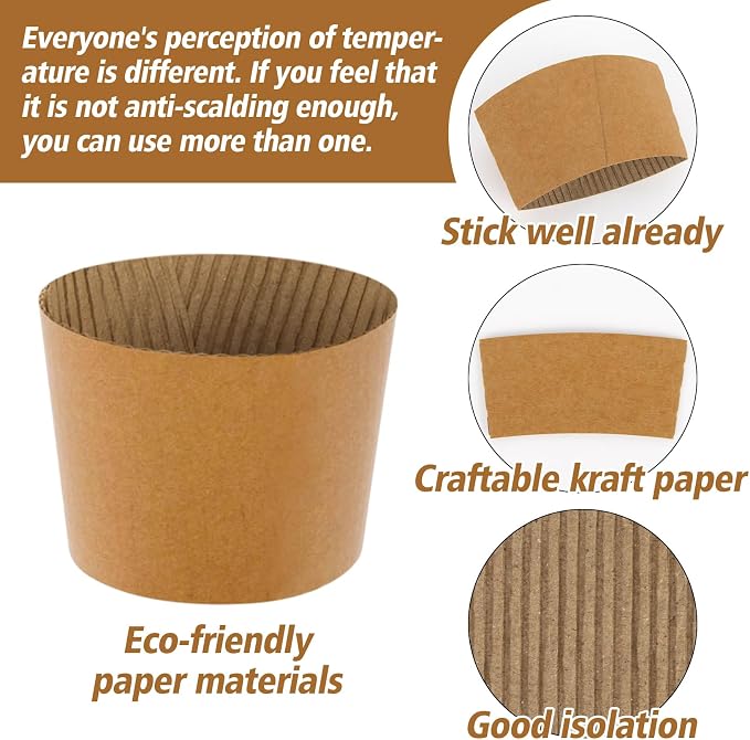 MAQIHAN 50PCS Coffee Cup Sleeves - Image 4