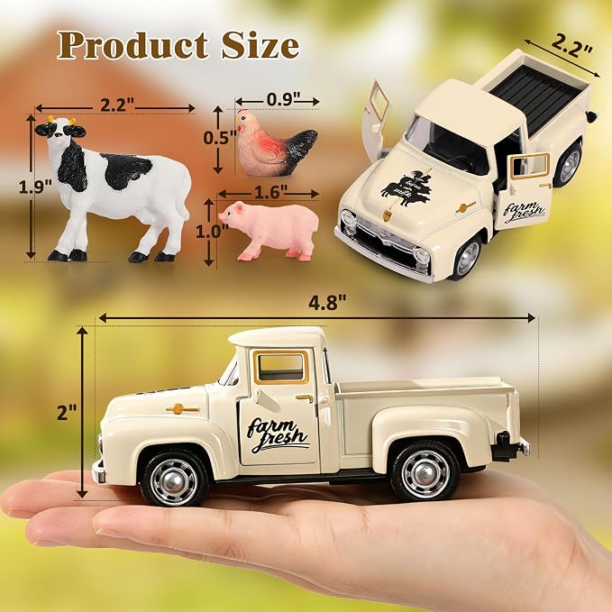 Huray Rayho Farmhouse Metal Truck Table Decor, - Image 3