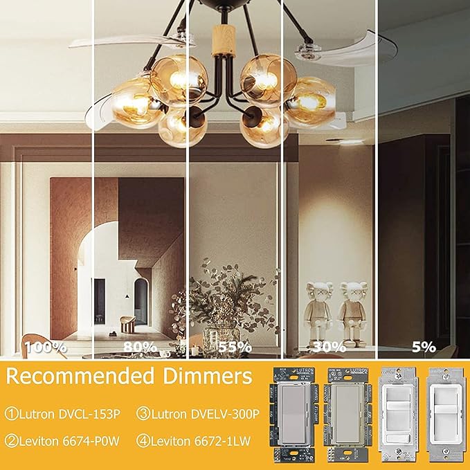 Dimmable G16.5 LED Bulbs, E26 Edison LED Light Bulbs, 6W Equal 60 Watt Light - Image 4