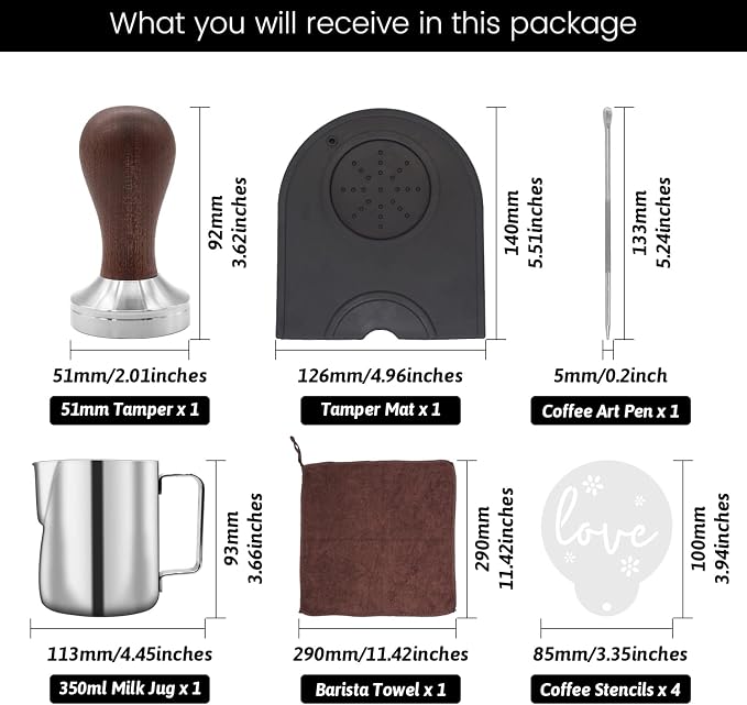51mm Coffee Tamper Set Barista Kit - Image 2