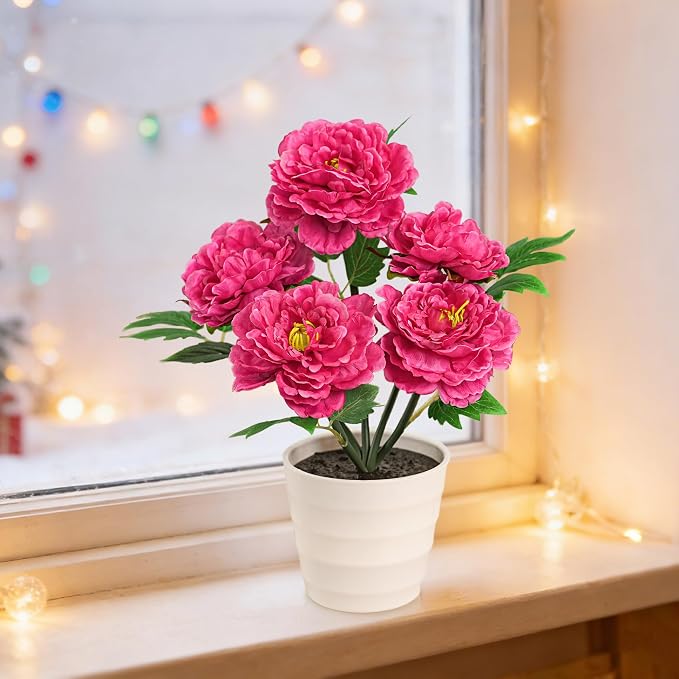 Peony Artificial Flower Lamp, Decorative Night Light - Image 8
