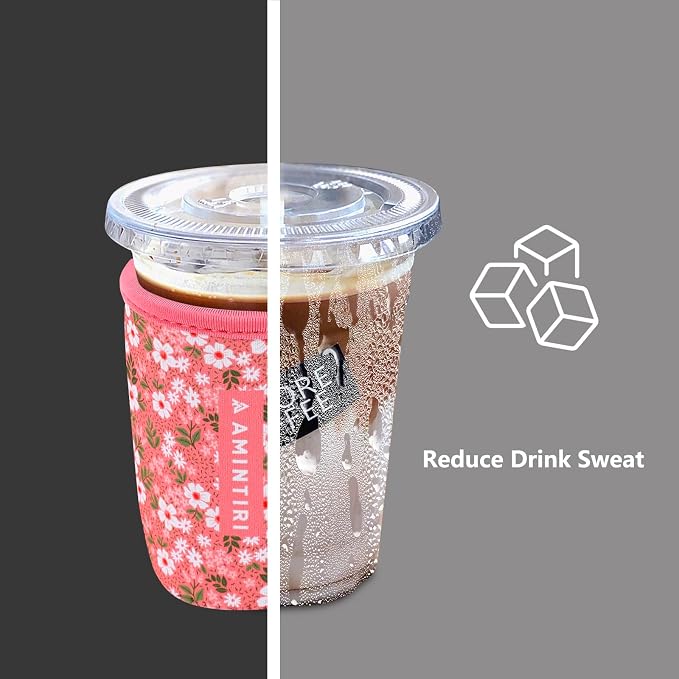 3 Pack Reusable Sleeve for Iced Coffee Cup, Coffee Neoprene Sleeve for Iced&Hot - Image 2
