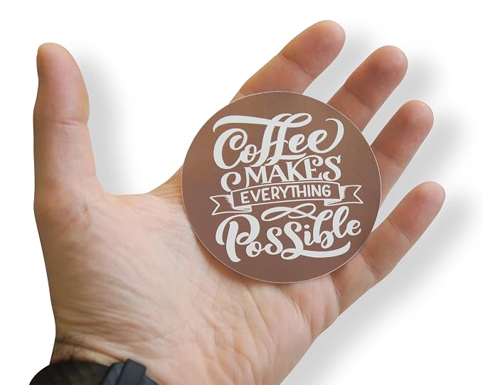 Novel Merk Coffee Word Art Vinyl Stickers - Image 5