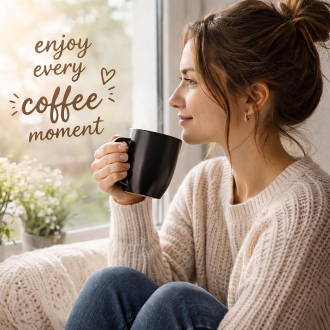 AmorArc 16oz Coffee Mugs Set of 6, Large Ceramic Coffee Mugs - Image 6