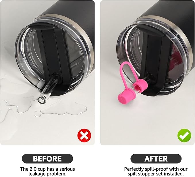 MOLOSLEEVE 21 Colors Straw Toppers Include A Set of Leak-proof Plugs, - Image 5
