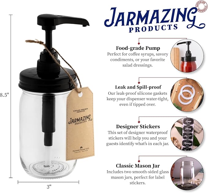 Jarmazing Products Mason Jar Syrup Dispenser - Image 2