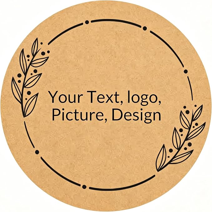 Custom Stickers Kraft Paper Labels Personalized Withe Text, Business Logo by customizedstickerlabels