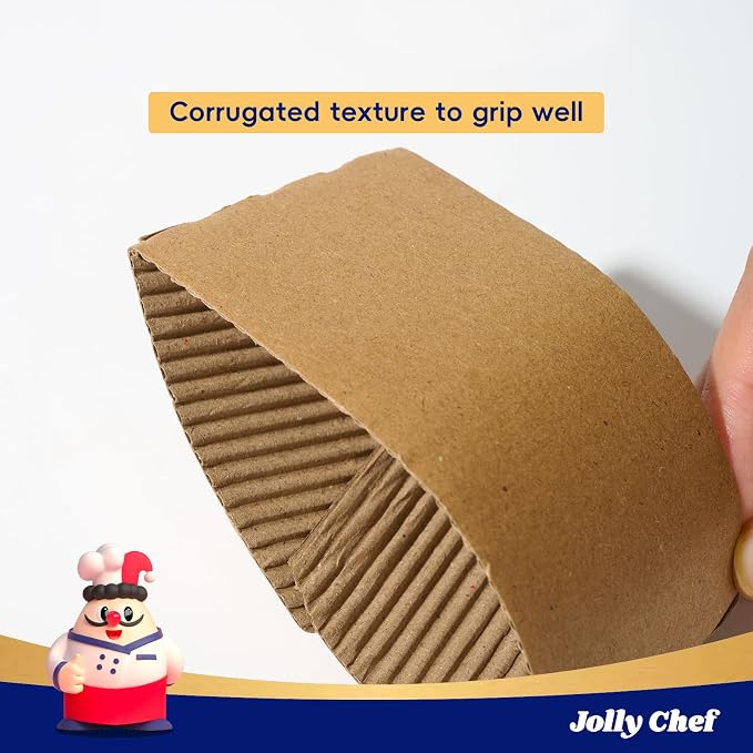 JOLLY CHEF 500 Pack Paper Coffee Cups Sleeves, 20 oz Disposable Paper Cups - Image 2