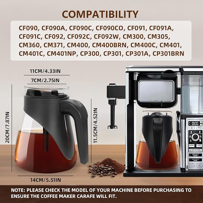 12-Cup Glass Carafe for Ninja Coffee Maker - Image 2