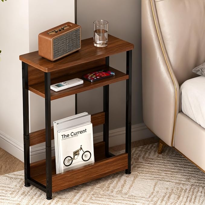 GarveeHome Narrow Side Table for Small Spaces, 3 Tier Small End Table - Image 6