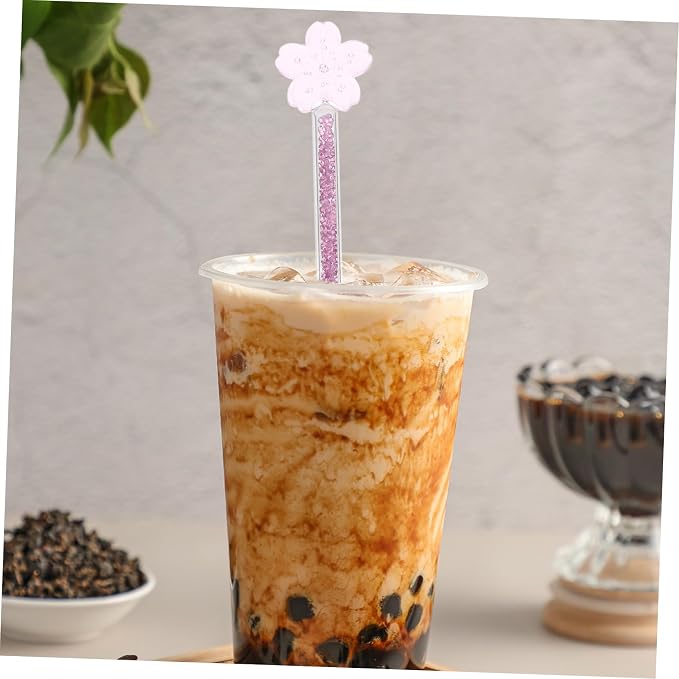Flower Stirrer Milk Stirring Rod Juice Drink Muddler Swizzle Stick Elegant - Image 6