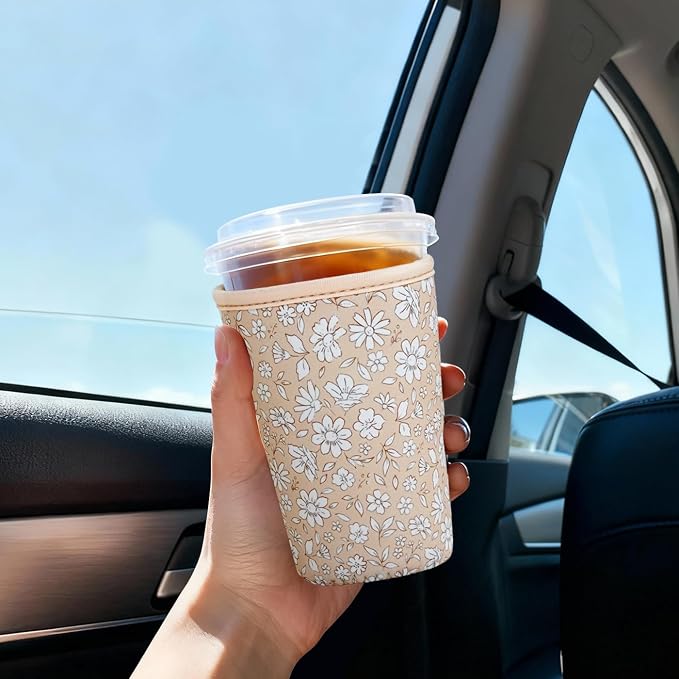 Reusable Insulated Sleeve for Iced Coffee Cup, Beverage Holder for Iced Coffee - Image 3