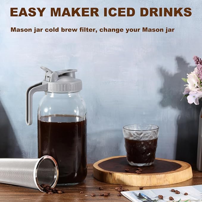 Cold Brew Coffee Filter with Pour Spout Lid - Image 5