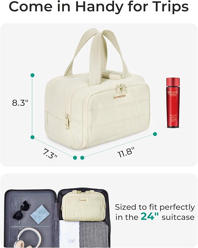 BAGSMART Travel Toiletry Bag, Crush Toiletry Bag - Image 6