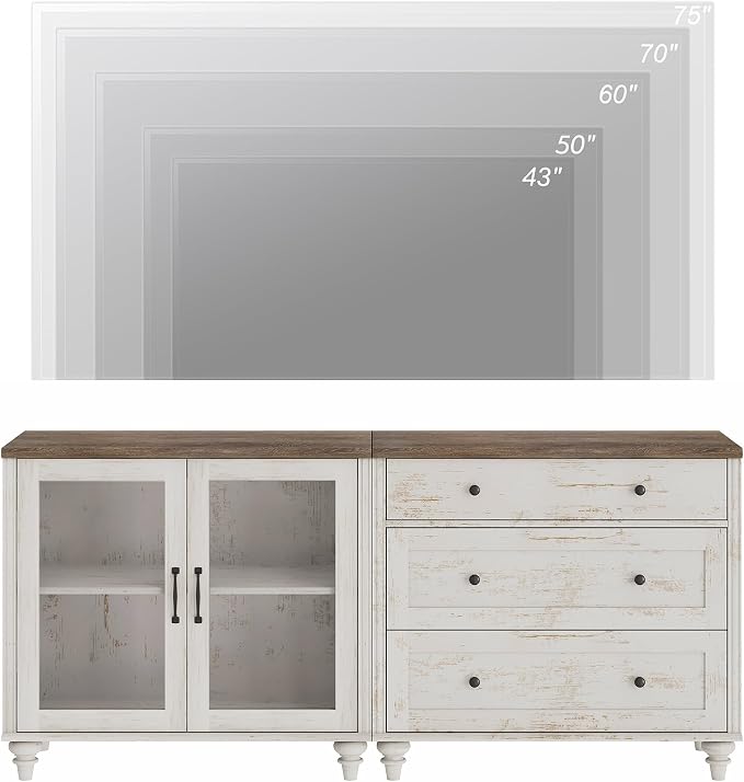 WAMPAT Farmhouse Sideboard Buffet Cabinets - Image 5