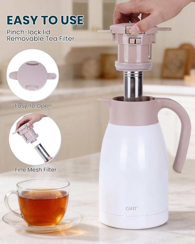 GiNT Stainless Steel Thermal Coffee Carafe Lid - Image 8