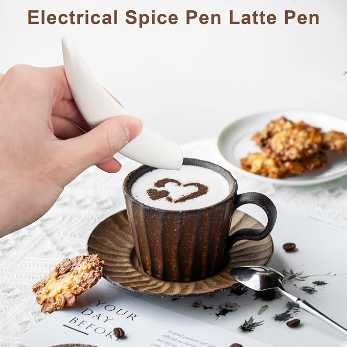 Latte Art Pen, Coffee Pen for Electrical Coffee Art for Latter, DIY Spice Pen - Image 4