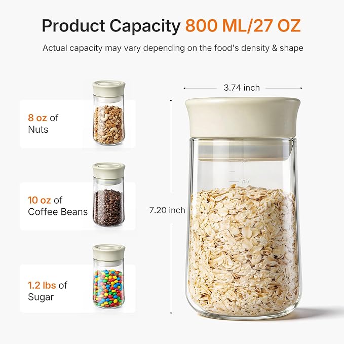 Upgraded Rotary Airtight Glass Jar - Image 8