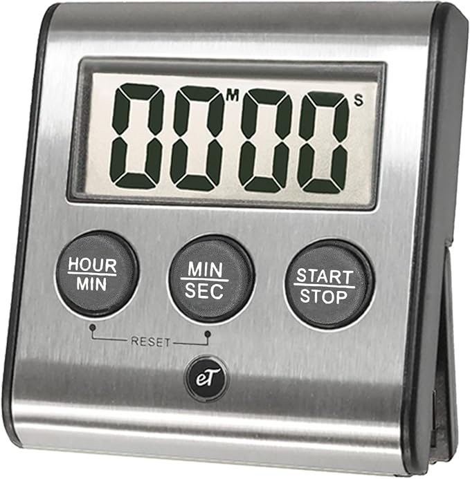 Elegant Digital Kitchen Timer Stainless Steel by eTradewinds