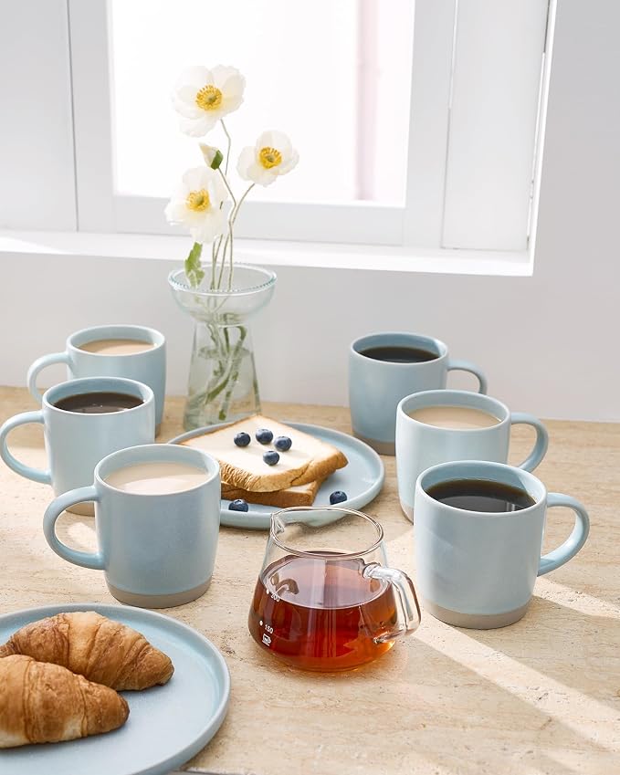 famiware Coffee Mugs Set of 6, Milkyway 13 oz Mug Set, Ceramic Cup Set - Image 5
