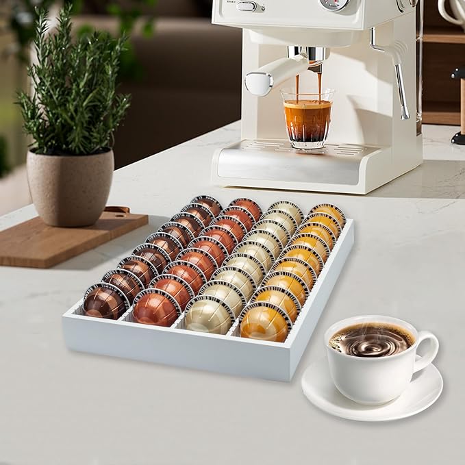 MinBoo Bamboo Coffee Pod Storage Holder Drawer Insert - Image 2