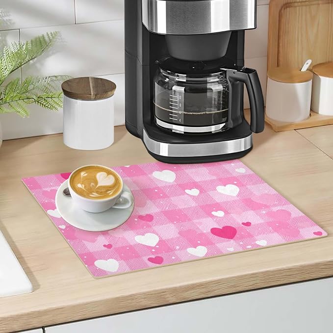 Coffee Mat Coffee Bar Station Maker Machine Pot Table Spill Mat Leather - Image 5