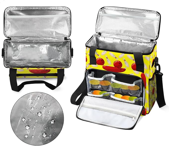 Bowling Ball Coffee Maker Travel Bag, Bowling Ball Large Carrying Storage Case - Image 3