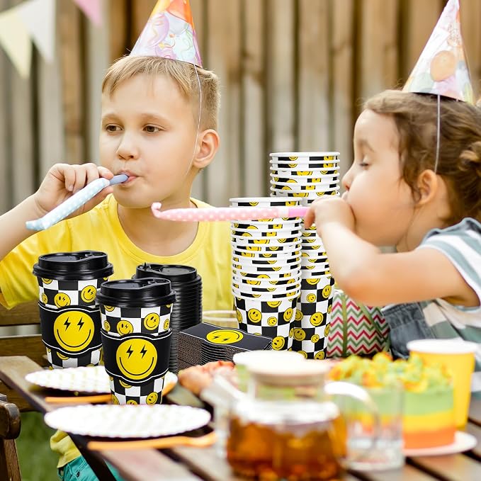 Whaline 50Pcs Smile Face Disposable Paper Cups - Image 7