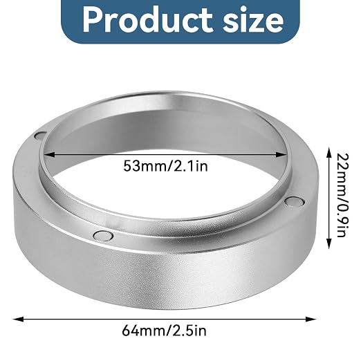 51/53/58 mm Espresso Dosing Funnel, Aluminum Coffee Dosing Ring Espresso Powder - Image 5