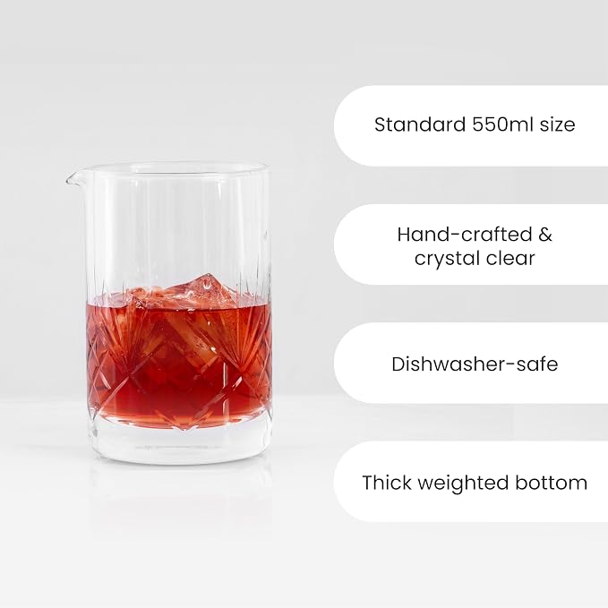 A Bar Above Cocktail Mixing Glass, Botanica Enhanced Annealed Lead-Free Crystal - Image 3