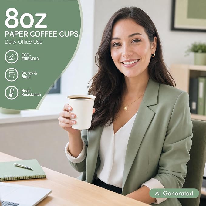 Coffee Cups 8 oz 400 Pack, Disposable Paper Cups 8 oz, and Events - Image 4