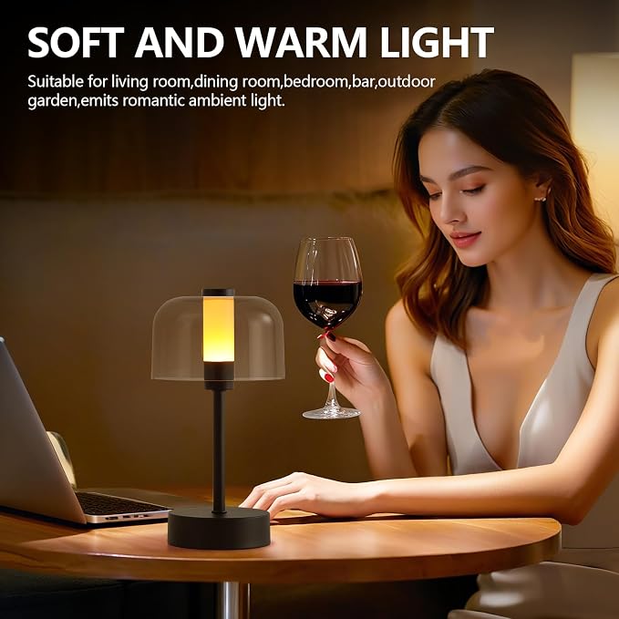 AIHYING 2-Pack Black Night Light, Cordless Small Touch 4000mAh Dimmable Battery - Image 8
