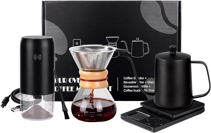 SuperCook Pour Over Coffee Dripper Set, Hand Drip Coffee Maker Set, All in One by SuperCook