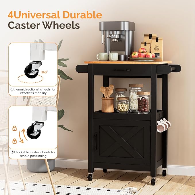 VINGLI Rolling Kitchen Cart - Image 3