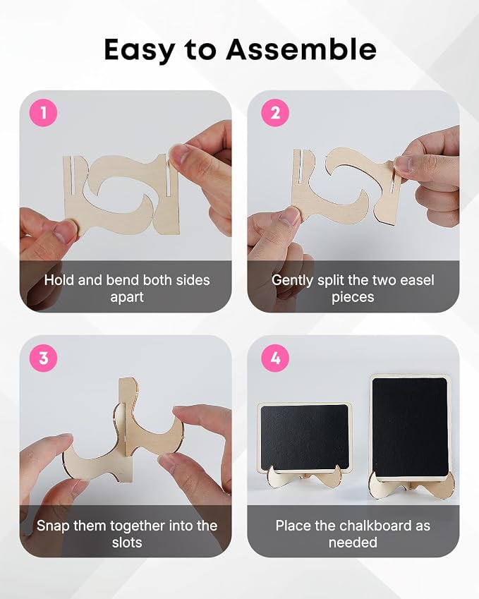 Uniclife 24 Pack Mini Chalkboard Signs - Image 6